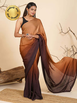 Teejh - Azure Dreams Pre-Draped Saree with Unstitched Blouse