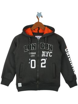 Monte Carlo - Boys Olive Cotton Blend Printed Sweatshirt