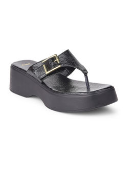 Bata - Women Black Pu Sandals