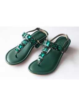 AUZORI - Women Green Leather Heels