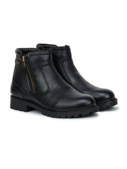 Zoom Shoes - Women Black Leather Chelsea
