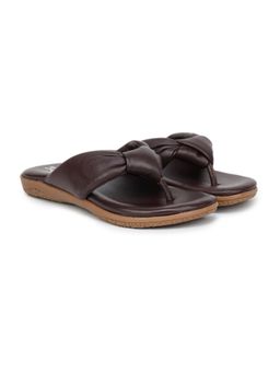 Zoom Shoes - Women Brown Leather Sandals