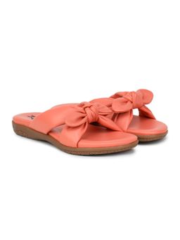 Zoom Shoes - Women Peach Leather Sandals