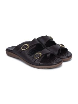 Zoom Shoes - Women Brown Leather Sandals