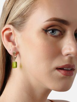 Sohi - Gold Plated Party Designer Stone Drop Earring for Women