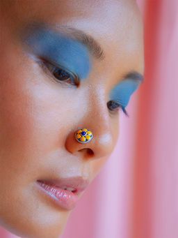Shaya by CaratLane - 925 Silver Shaya by CaratLane Buta Style Nose Pin in