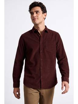 Allen Solly - Men Brown Textured Full Sleeves Shirt