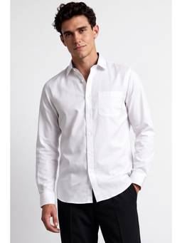 Allen Solly - Men White Solid Full Sleeves Shirt