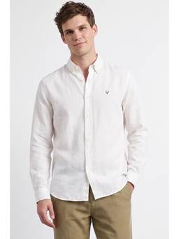 Allen Solly - Men Off White Solid Full Sleeves Shirt