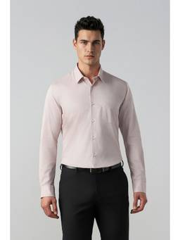 Peter England - Men Pink Printed Full Sleeves Shirt