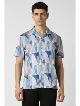 Van Heusen - Men Multi-Color Abstract Half Sleeves Shirt