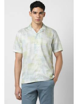 Van Heusen - Men Multi-Color Checks Half Sleeves Shirt