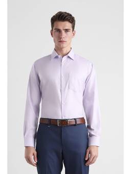 Van Heusen - Men Purple Textured Full Sleeves Shirt