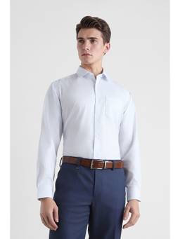 Van Heusen - Men Light Blue Checks Full Sleeves Shirt