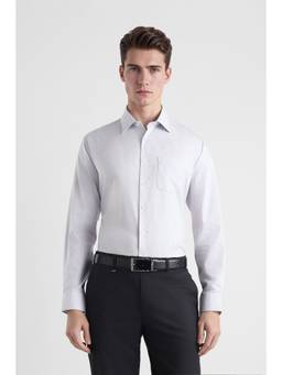 Van Heusen - Men White Checks Full Sleeves Shirt