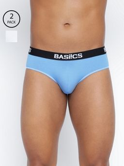 BASIICS by La Intimo - Men Multi Color Cotton Everyday Active Brief (Pack of 2)