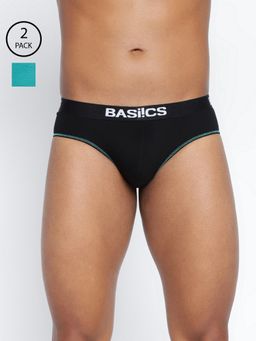 BASIICS by La Intimo - Men Multi Color Cotton Everyday Active Brief (Pack of 2)