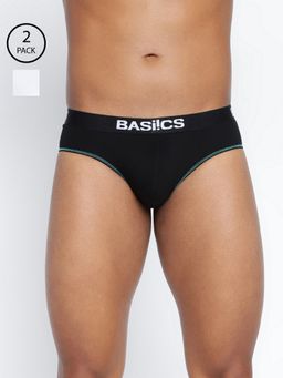BASIICS by La Intimo - Men Multi Color Cotton Everyday Active Brief (Pack of 2)