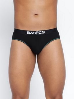 BASIICS by La Intimo - Men Black Cotton Everyday Active Brief