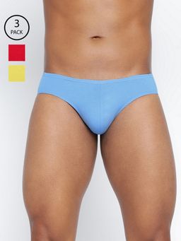BASIICS by La Intimo - Men Multi Color Cotton Ultra (Pack of 3)