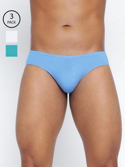 BASIICS by La Intimo - Men Multi Color Cotton Ultra (Pack of 3)