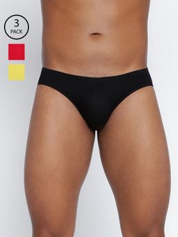 BASIICS by La Intimo - Men Multi Color Cotton Ultra (Pack of 3)