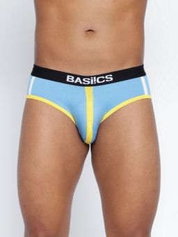 BASIICS by La Intimo - Men Blue Cotton Retro Style Brief
