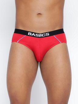 BASIICS by La Intimo - Men Red Cotton Power Brief