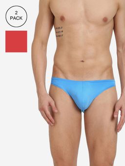 BASIICS by La Intimo - Men Multi Color Poly Semi (Pack of 2)
