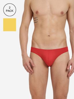 BASIICS by La Intimo - Men Multi Color Poly Semi (Pack of 2)