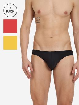 BASIICS by La Intimo - Men Multi Color Poly Semi (Pack of 3)