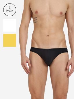 BASIICS by La Intimo - Men Multi Color Poly Semi (Pack of 3)