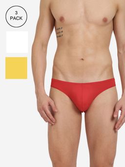 BASIICS by La Intimo - Men Multi Color Poly Semi (Pack of 3)