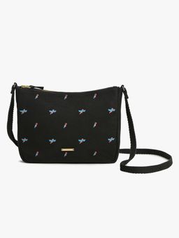 EcoRight - Black Printed Crossbody Sling Bag