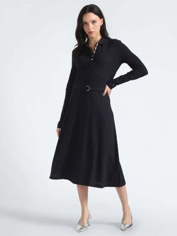 Tommy Hilfiger - Cotton Polo Collar A-Line Dress