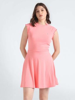 Tommy Hilfiger - Cotton Crew Neck A-Line Dress