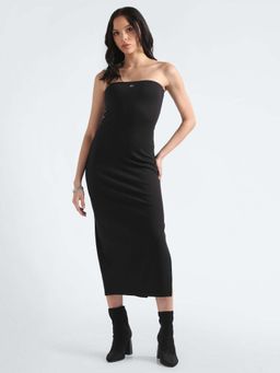 Tommy Hilfiger - Viscose Straight Neck Bodycon Dress
