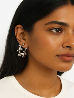 JEWELZ - Silver Alloy Silver Plated Pair Of Earring