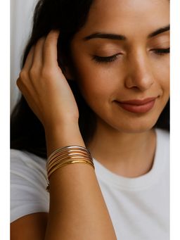 JEWELZ - Multi-Color Alloy Gold Plated Bangles (Pack of 6)