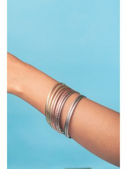 JEWELZ - Multi-Color Alloy Gold Plated Bangles (Pack of 9)