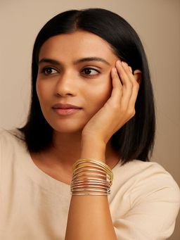 JEWELZ - Multi-Color Alloy Gold Plated Bangles (Pack of 9)