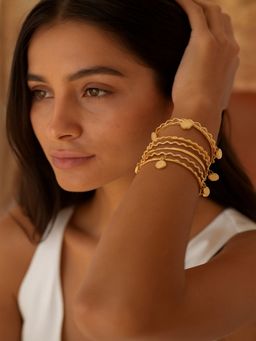 JEWELZ - Gold Alloy Gold Plated Bangles (Pack of 7)