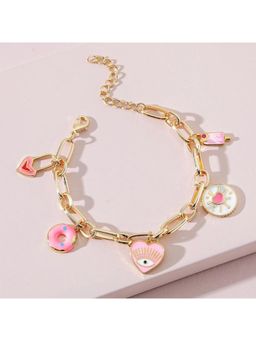 Dkane Designs - Pink Alloy Gold Plated Bracelet