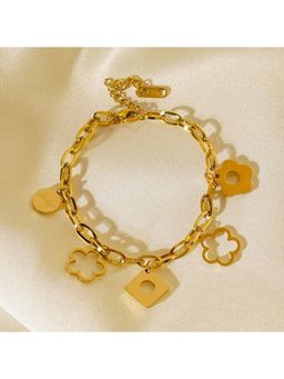Dkane Designs - Gold Stainless Steel Gold Plated Bracelet