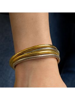Dkane Designs - Multi-Color Stainless Steel Gold Plated Bracelet