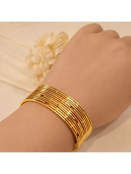 Dkane Designs - Gold Stainless Steel Gold Plated Bracelet