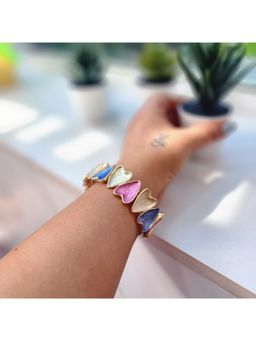 Dkane Designs - Multi-Color Alloy Gold Plated Bracelet