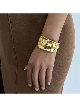 Dkane Designs - Gold Stainless Steel Gold Plated Kada