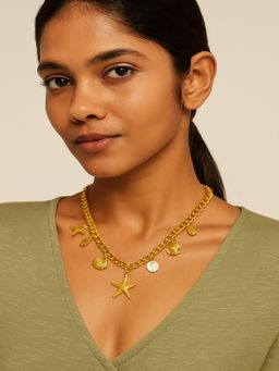 JEWELZ - Gold Alloy Gold Plated Pair Of Necklace