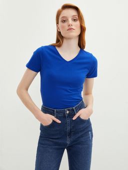 LC WAIKIKI - Casual Knit T-shirt Blue